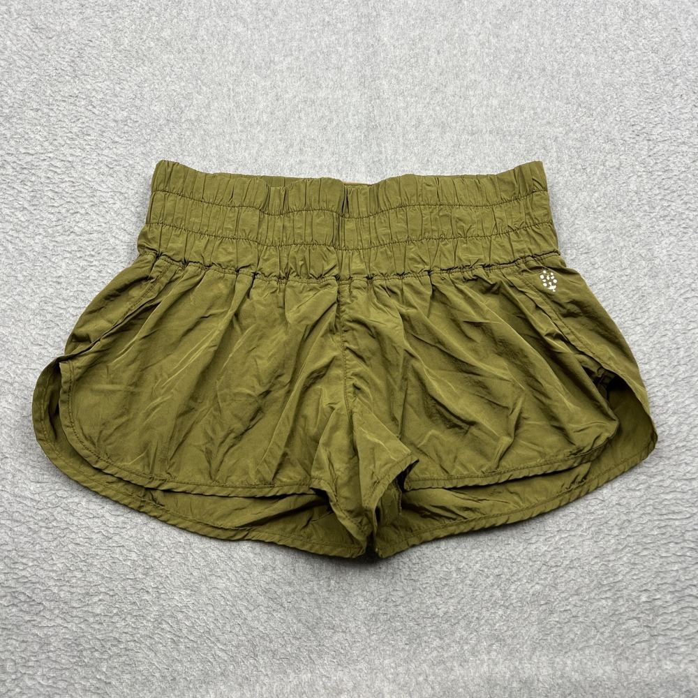 Free People Movement The Way Home Shorts Womens Small Olive Green Lined Gym 2"